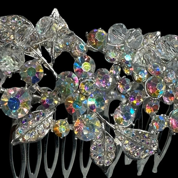 Crystal Rhinestone Formal Hair Comb - Picture 2 of 8